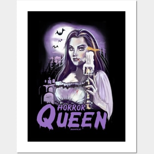 Horror Queen. Lily Munster illustration by BwanaDevilArt Posters and Art